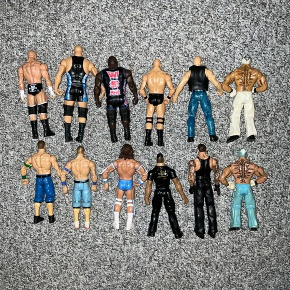 Lot Of 12 WWE/WWF Mattel & JAKKS Pacific Inc. Wrestling Action Figures. - Picture 6 of 10
